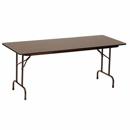 CORRELL 36'' x 96'' Rectangular Walnut High Pressure Heavy Duty Folding Table 384CF3696PXW